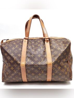 Louis Vuitton LV Monogram Boston Bag Souple 45 Brown and Tan